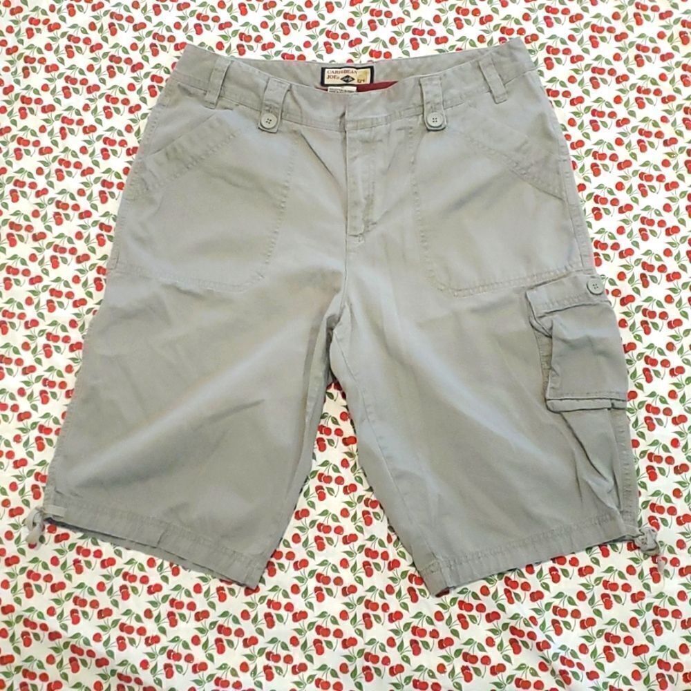 Caribbean Joe Vintage Y2K Gray Baggy Cargo Shorts